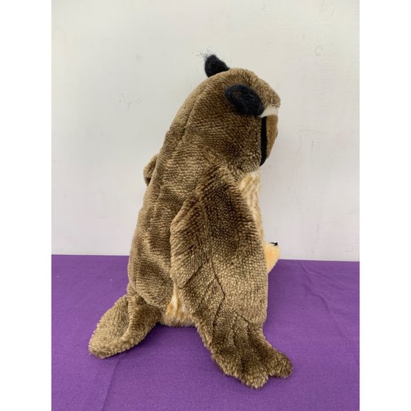 2007 KNM International Toys Horned Owl Scratched Plastic Eyes, 12 Inch - Picture 6 of 13